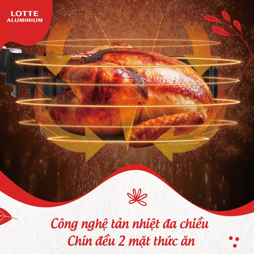 [BẢO HÀNH 1 NĂM] Nồi chiên không dầu Lotte 5,5 lít model LTS - AF5SM NHẬP KHẨU NGUYÊN CHIẾC Mẫu mới tặng kèm sách nấu ăn