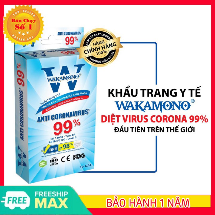 [CÒN HÀNG] Khẩu trang Y TẾ WAKAMONO