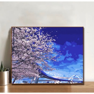 [ORDER] TRANH SƠN DẦU TỰ TÔ MẪU HOA ANH ĐÀO