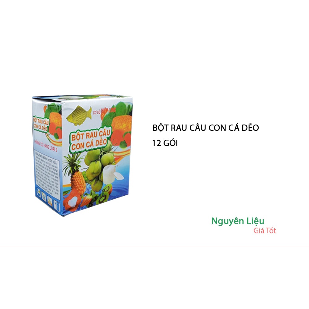 Thạch rau câu con cá dẻo Hiệp Long (hộp 12 gói)