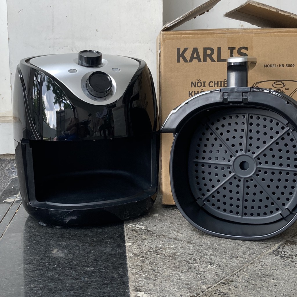 Nồi Chiên Không Dầu Karlis AF-55 Công Xuất 1.500W Dung tích 5.5Lít Có Thể Nướng Cả 1 Con Gà Lớn Bảo Hành Chính Hãng 12