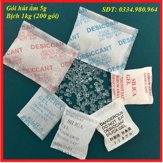 [SỐC] Hạt Hút Ẩm Silicagel 5g Bịch 1kg (200 Gói)