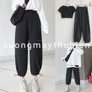 ( TRỢ GIÁ) QUẦN JOGGER DÂY RÚT EO BASIC NAM NỮ THỜI TRANG UNISEX CÁ TÍNH