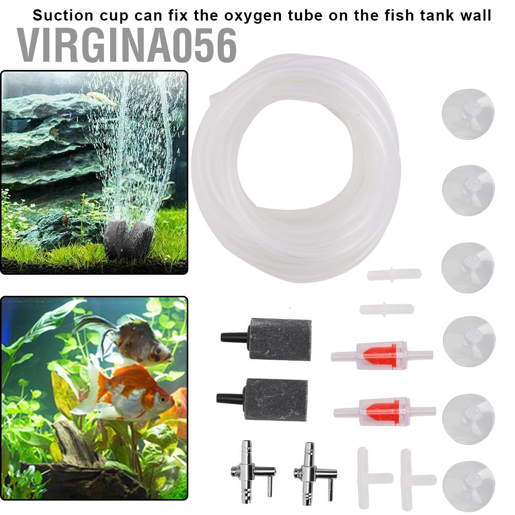 Virgina056 Aquarium Air Pump Fittings Fish Tank Oxygen Compressor Accessories 3 Way Straight Direct Link for 4mm Pipe