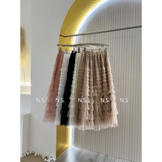 Chân váy xếp ly tầng cạp chun