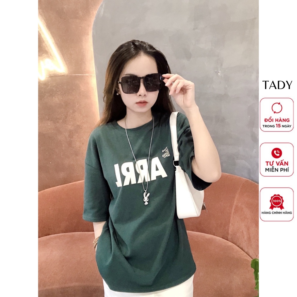 Áo Thun Phông 3158 Chất Cotton Mặt Nhung In Chữ ARRL Form Rộng Tay Ngắn Unisex