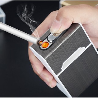 Hộp đựng 20 điếu chống ẩm, chống chịu va đập kiêm bật điện vonfram sạc USB