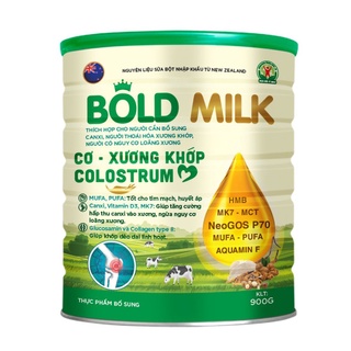 Sữa bột Bold Milk Cơ - Xương Khớp Colostrum - Bổ sung canxi, ngừa thoái hóa xương khớp.