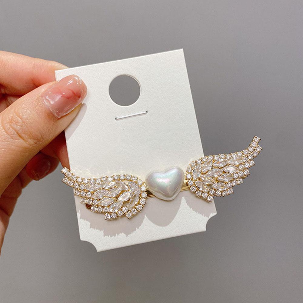 Kẹp Tóc Hình Cánh Thiên Thần / Trái Tim Xinh Xắn WMES15H Cho Nữ|Kẹp Mỏ Vịt Chuyên Dụng Chất Lượng Cao