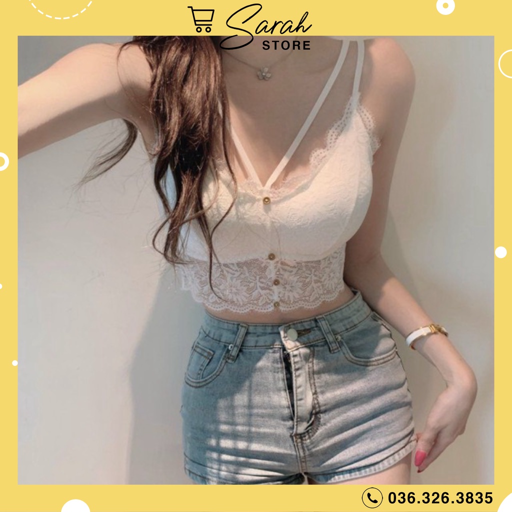 Áo Bra Ren Hoa 4 Khuy Cao Cấp Siêu Sexy 0882 Áo Ren Sexy Có Mút Đệm | BigBuy360 - bigbuy360.vn