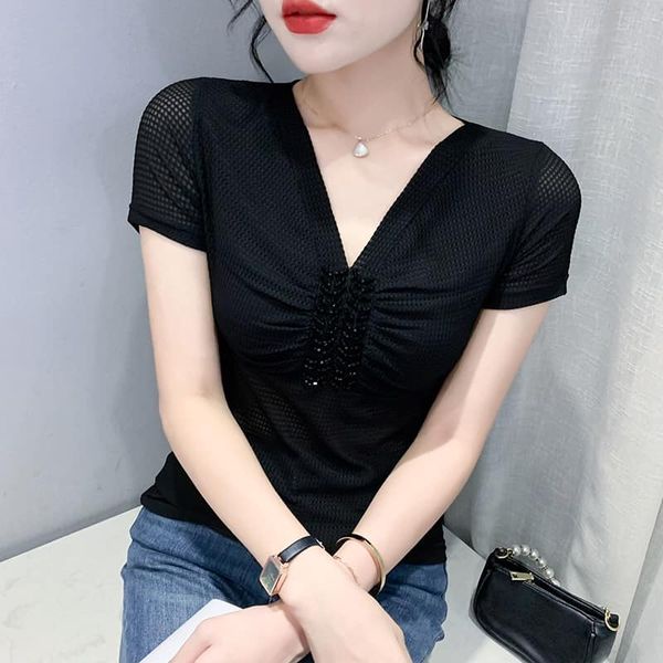 X82145 Áo thun ngắn tay nữ hè hàng nhập