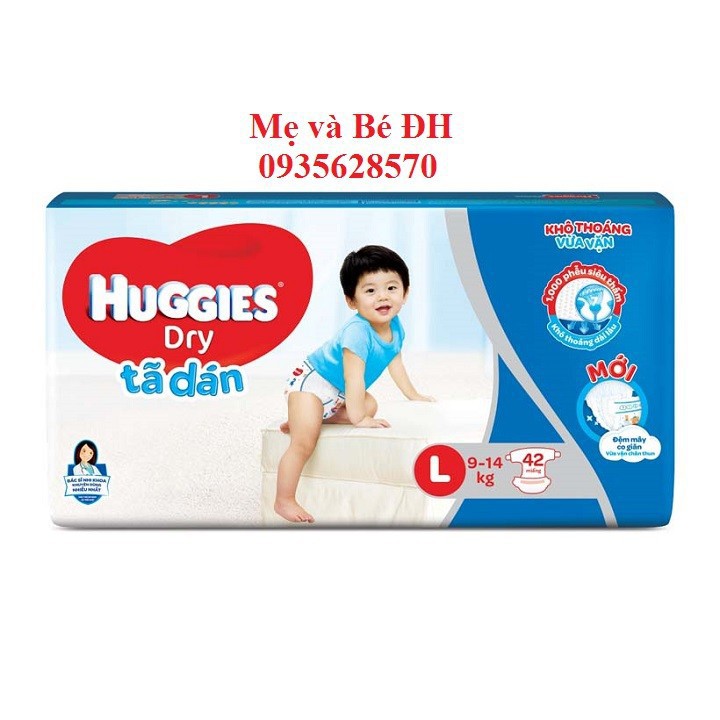 Tã dán Huggies Dry M48-L42 (Size M - L)