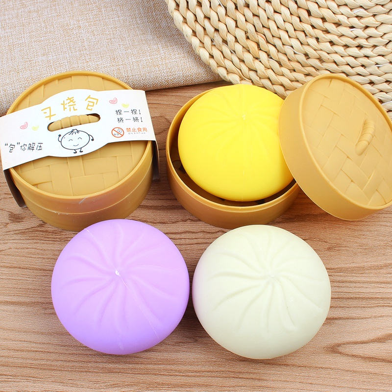 Đồ chơi Squishy Mochi dễ thương,mềm bánh bao chân thực mềm mịn giảm stress co dãn đàn hồi ngộ nghĩnh giải tỏa căng thẳng