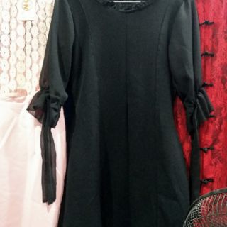 Đầm tay dài phối voan