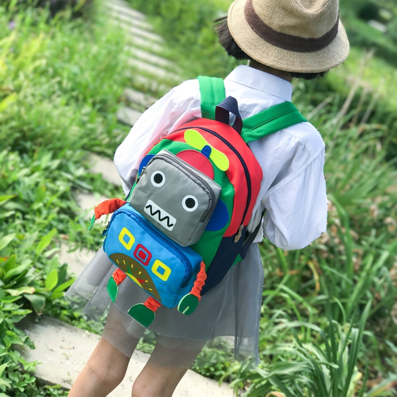Ba Lô Hình Robot Hoạt Hình Đáng Yêu Cho Bé
