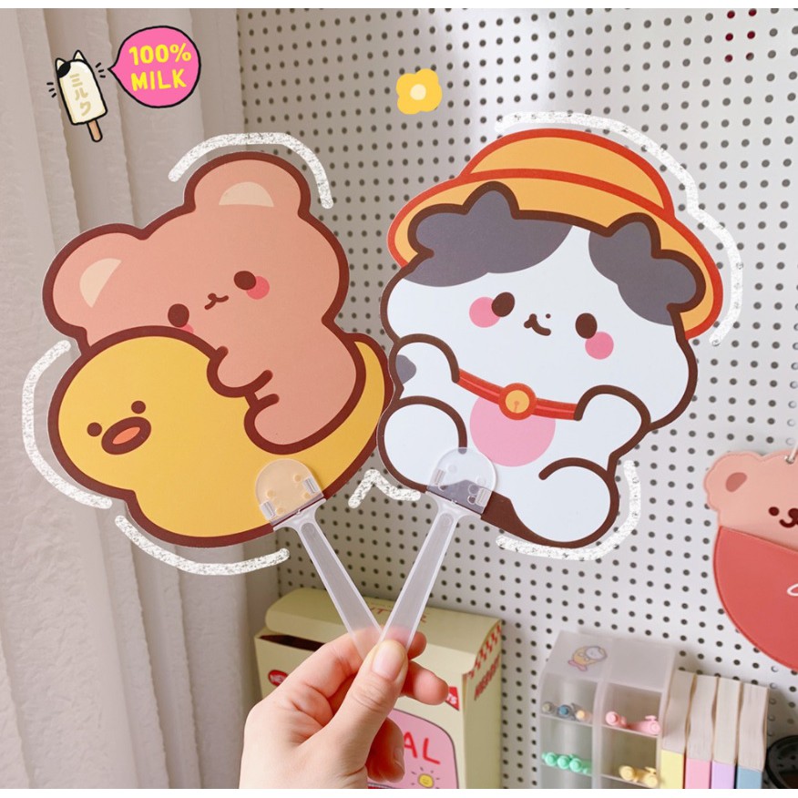 Quạt nhựa cầm tay mini siêu cute - BinaShop - Quạt Gấu | BigBuy360 - bigbuy360.vn