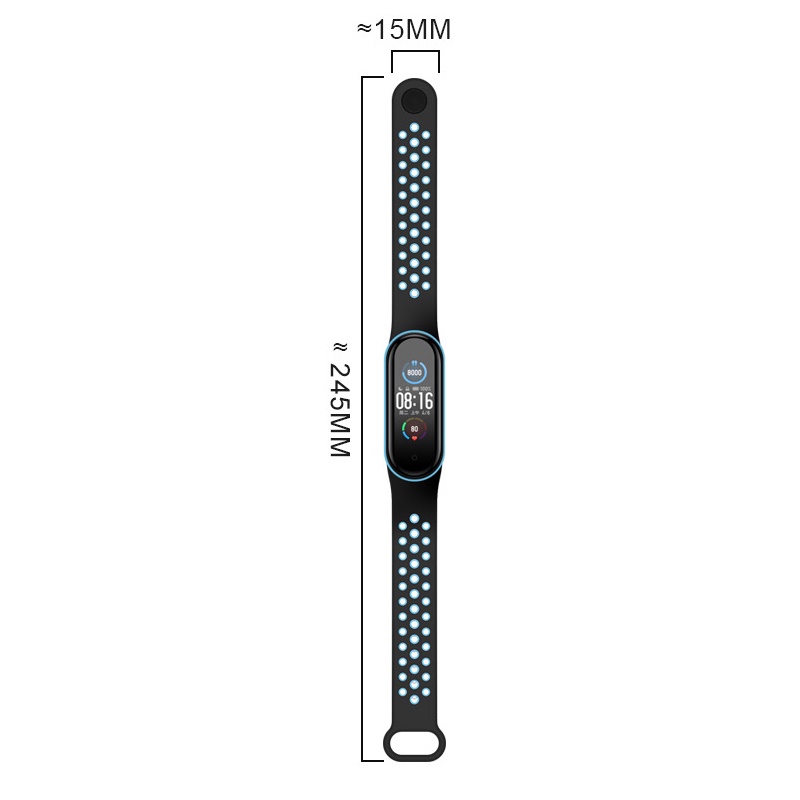 Dây đeo cổ tay thay thế thời trang cho Xiaomi Mi Band 6 5 4 3 Vòng đeo tay dây đeo bằng silicon thông minh