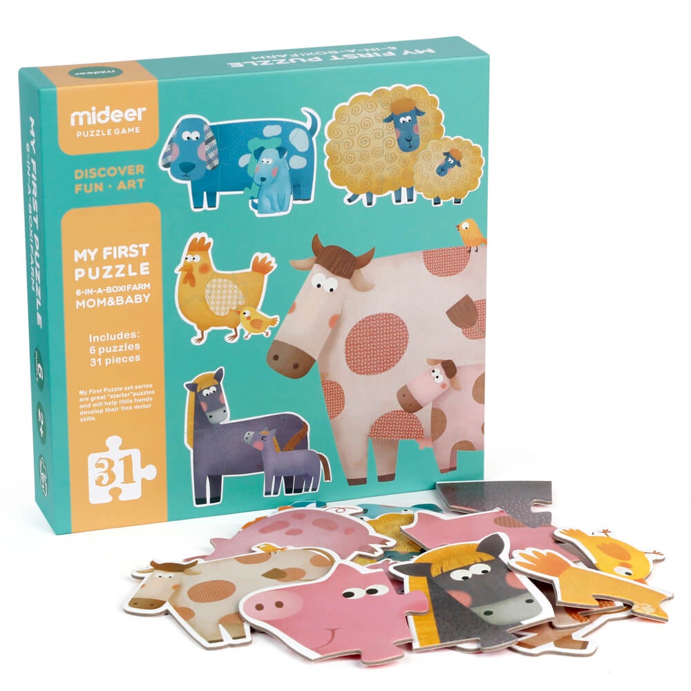 Đồ Chơi Xếp Hình Ghép Cặp Đầu Tiên Nhiều Chủ Đề - My First Puzzle Mideer Dành Cho Các Bé Trên 2 Tuổi