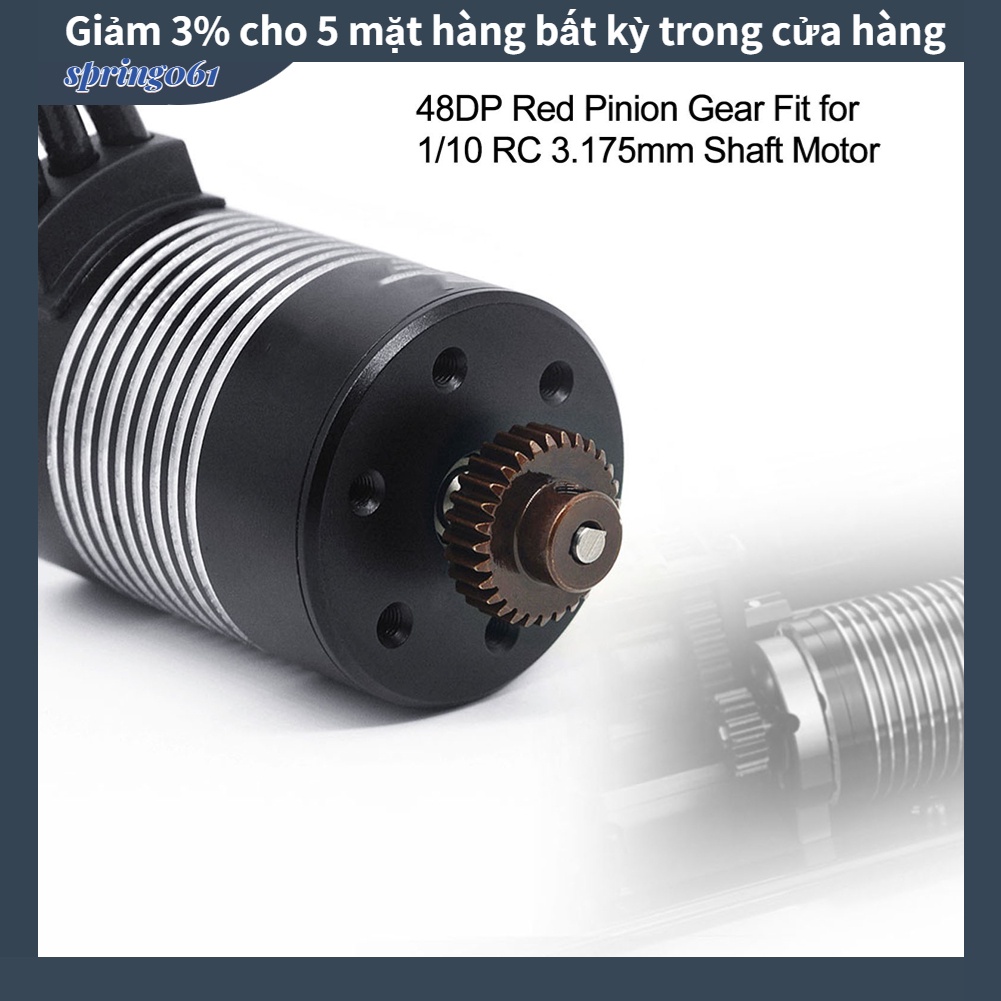 3 cái 48DP 13T Bánh răng bằng thép cho 1/10 RC Car 3.175mm Trục động cơ không chổi than / chổi than【Spring061】