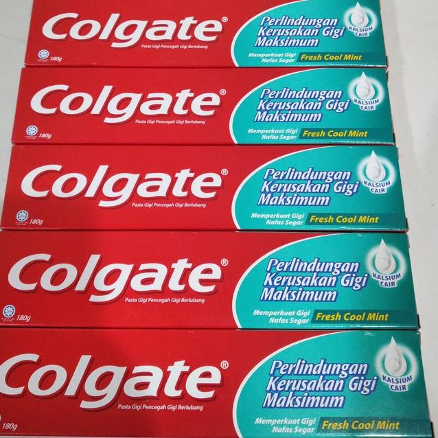 COLGATE (Hàng Mới Về) Kem Đánh Răng 180g Chứa Thành Phần Bạc Hà Tự Nhiên