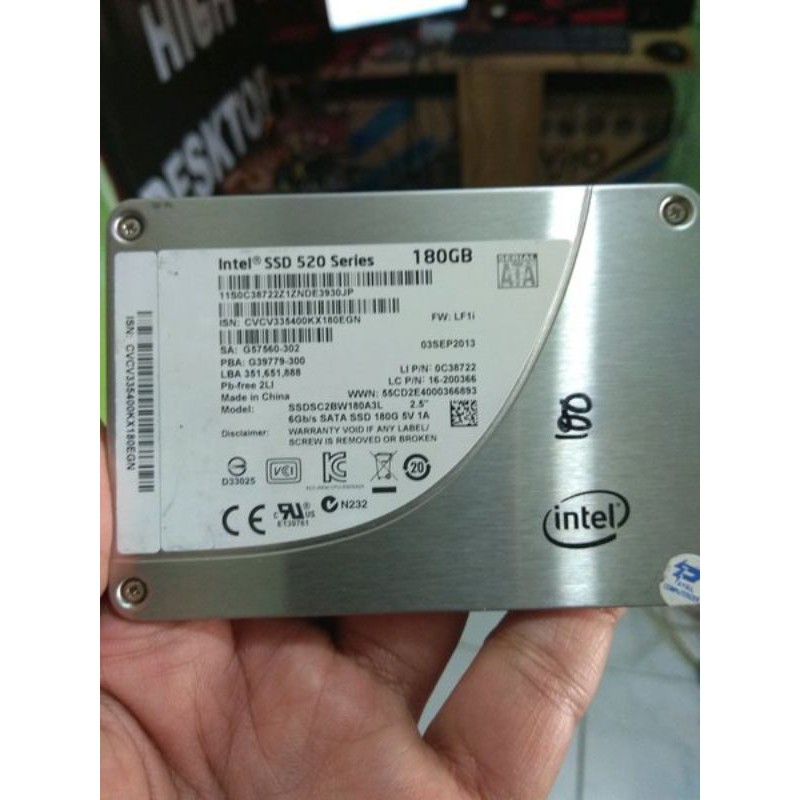 Ổ Cứng Ssd Intel 520 Series 180gb Giây