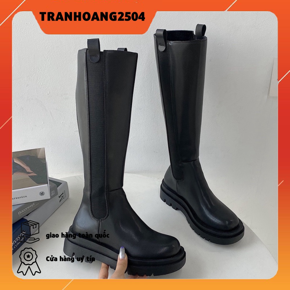 CÓ SẴN - bốt hươu cao cổ cao tới đầu gối 37 cm khoá kéo sau