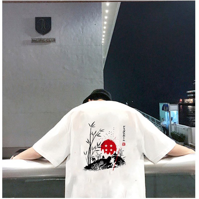 Áo thun unisex form rộng Goku phong cách  Nhật Bản vải dày mịn 2020T2402