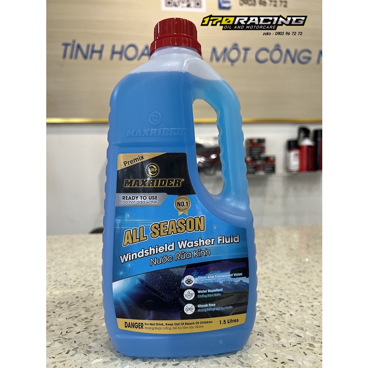 (HCM) Nước Rửa Kính Xe ÔTÔ MAXRIDER ALL SEASON Dung Tích 1500 ML