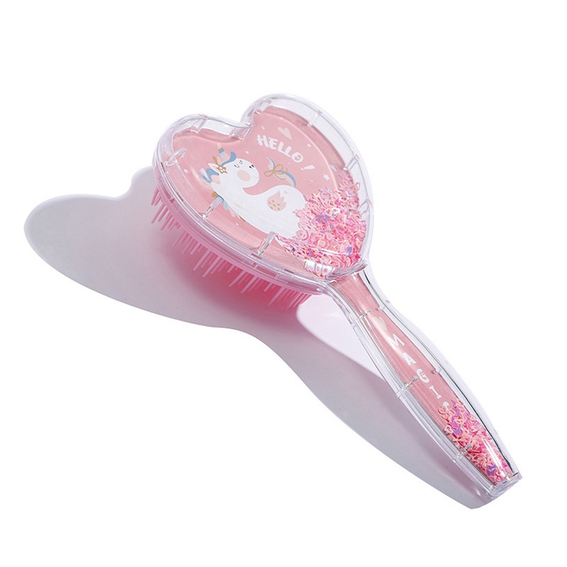 [Hàng mới về] Lược chải tóc xoăn / thẳng hình trái tim / kỳ lân hoạt hình dễ thương