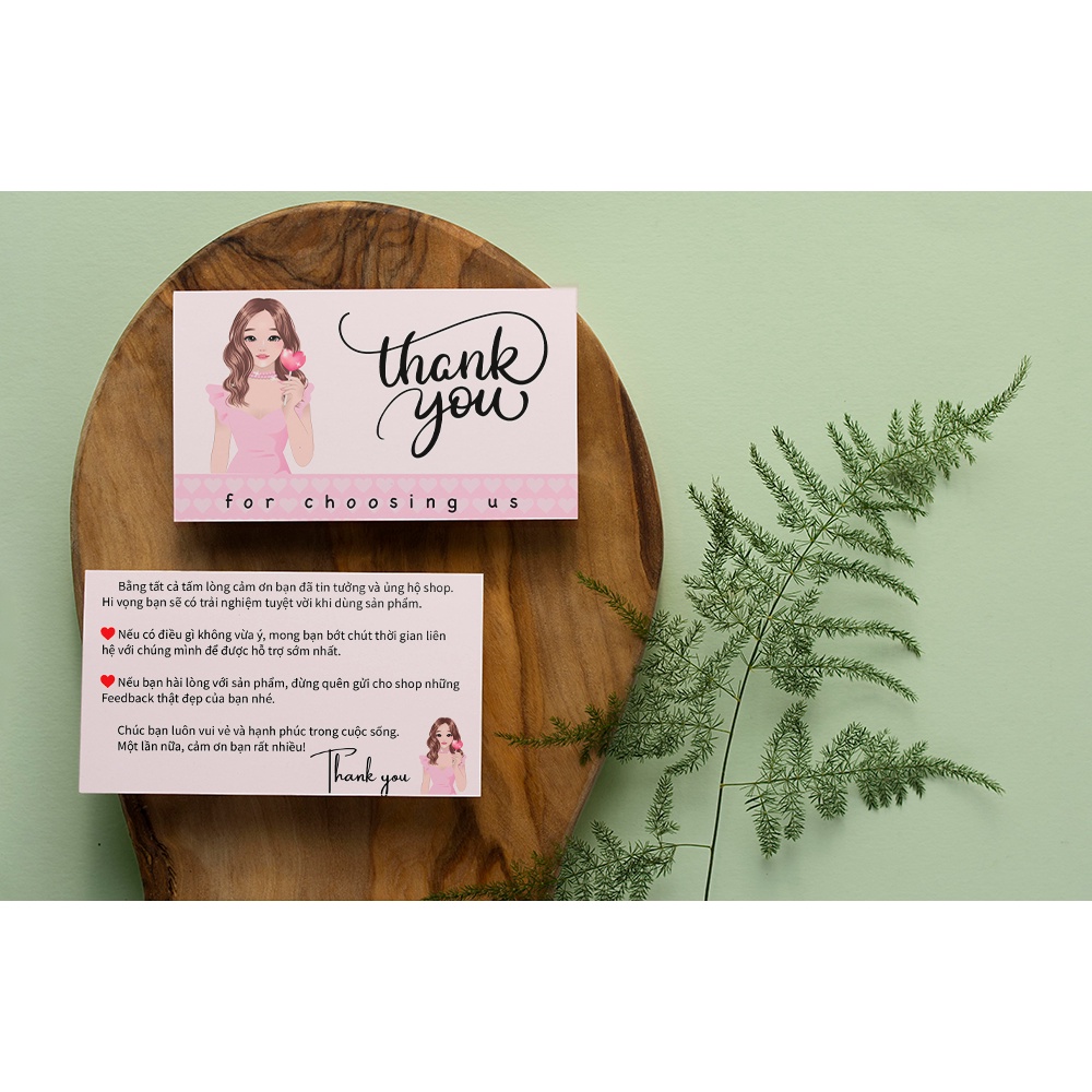 [ Sẵn ] Combo 100 thiệp cảm ơn Thank You mới nhất