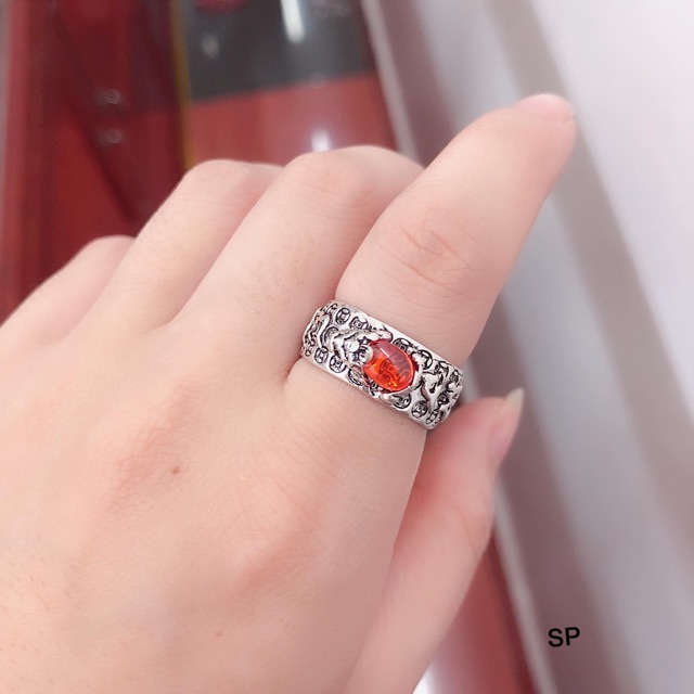 NHẪN BẠC SƠN ĐEN CAO CẤP - NAM NỮ ĐỀU ĐEO ĐƯỢC FREE SIZE