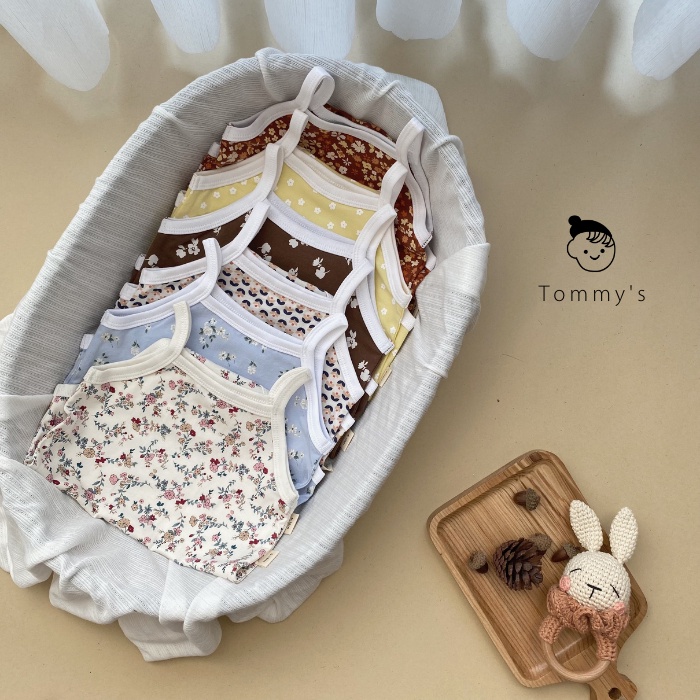 Body dây cho bé gái hoạ tiết hoa nhí vải cotton 4 chiều mềm êm co giãn thoải mái TOMMY HOUSE