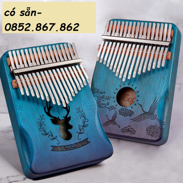 Đàn kalimba Cega 17 phím gỗ tròn cứng Cameroon Mahagony GECKO000076-02 Hàng chính hãng