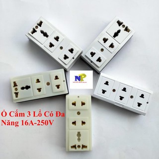Ổ cắm 3 lổ có đa năng 16a-250v nival