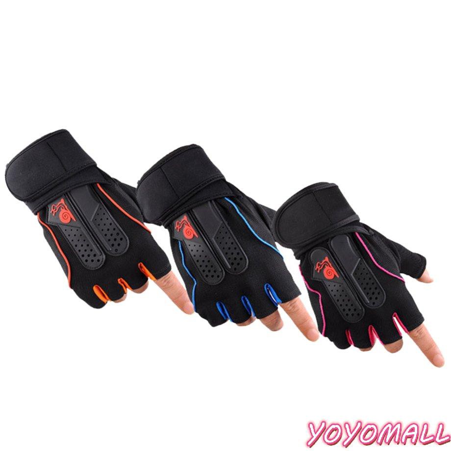 YOYO Men's Weight Lifting Gym Fitness Workout Training Exercise Half Gloves