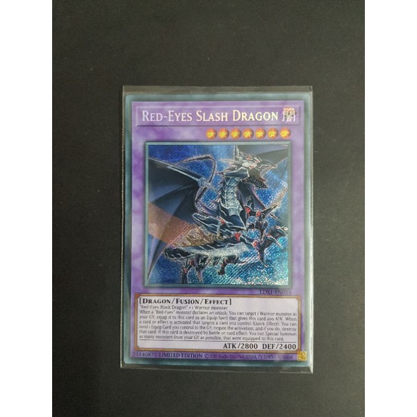 Lá bài Red-Eyes Slash Dragon - UK - LDS1-EN014 - Secret Rare Limited Edition