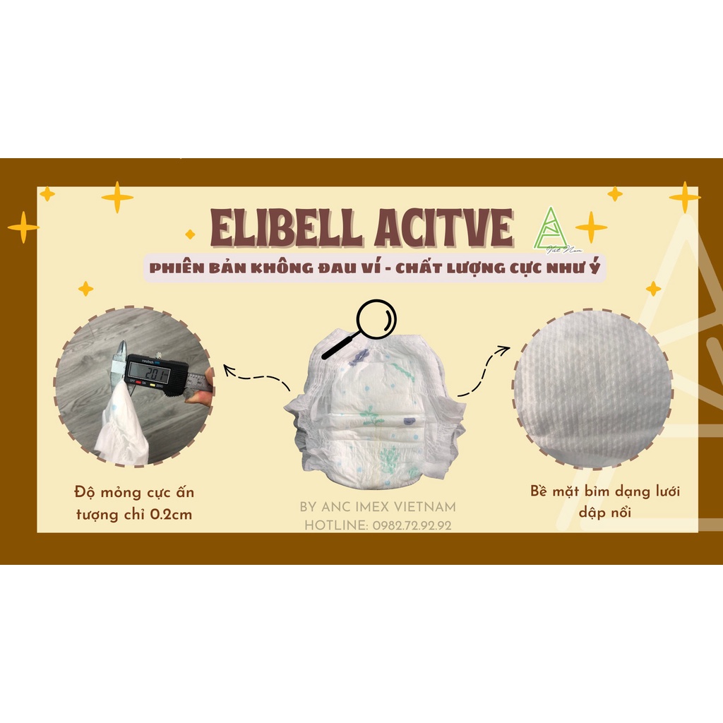 Bỉm ELIBELL ACTIVE nội địa Nga Dán/Quần Đủ Size S48/M44/L40/XL36/XXL34