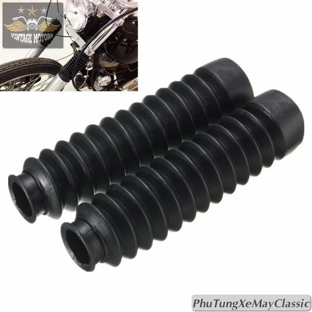 Cao su bọc thụt - phuộc xe máy loại 10-15-20-25cm (1 đôi) phù hợp Harley Cafe Racer Tracker CG125 SU GN125 CD 67 WIN