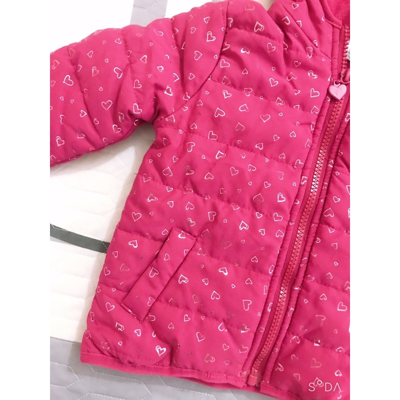 Áo phao bé gái TQXK dư xịn, 2 màu trắng sữa và hồng