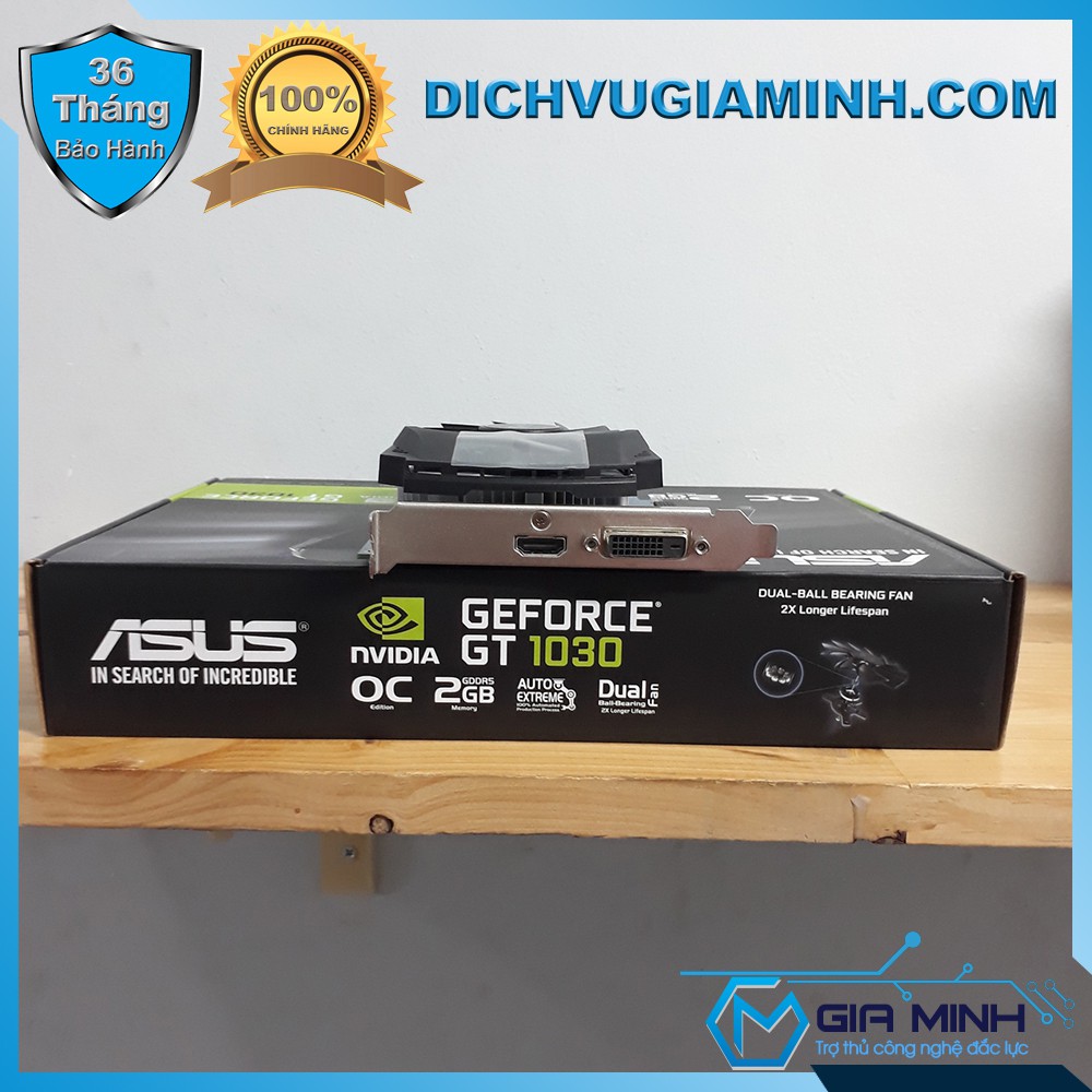 Card Đồ Họa ASUS GeForce GT 1030 OC 2GB GDDR5 - Hàng Chính Hãng