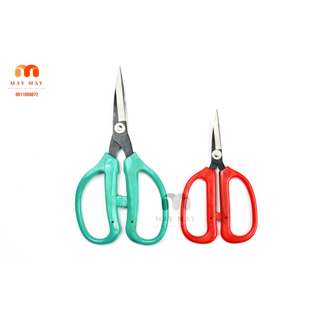 Kéo mũi cong cán xanh cán đỏ