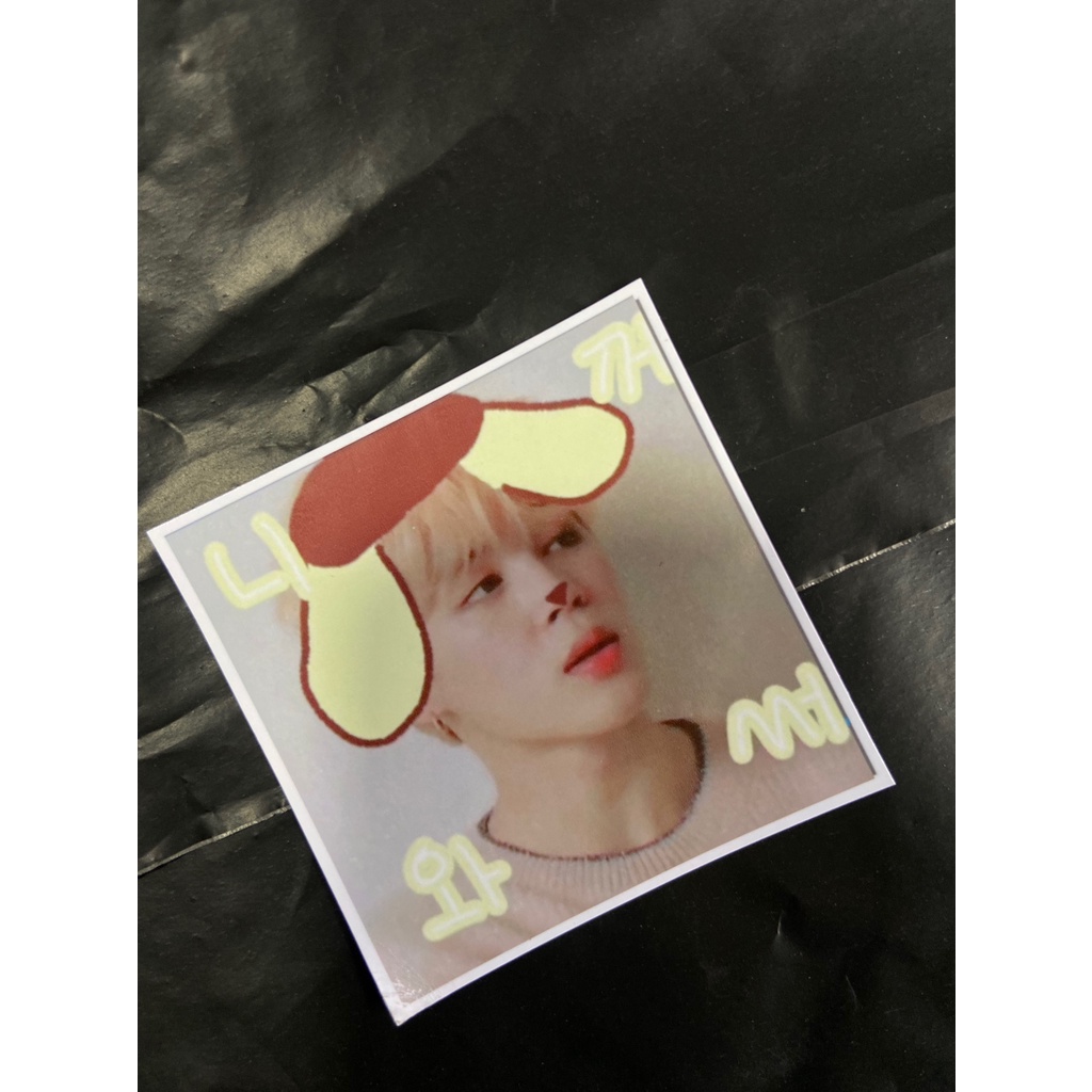Sticker gói hàng BTS chữ Hàn Quốc