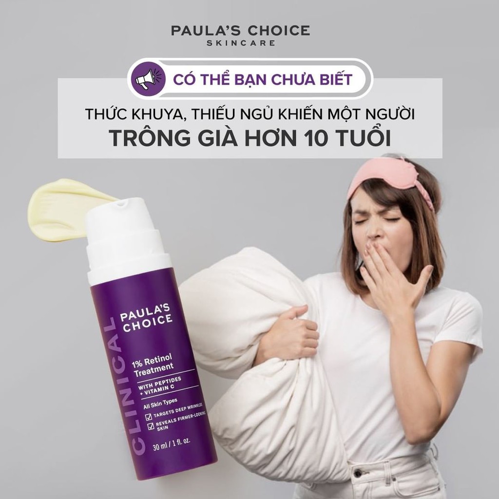 Tinh Chất Làm Mờ Nám và Nếp Nhăn Paula’s Choice Clinical 1% Retinol Treatment mini & full size 5-30ml - Khongcoson