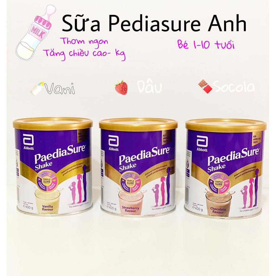 Sữa bột Pediasure giúp bé tăng cân phát triển toàn diện 400g nội địa Anh Quốc