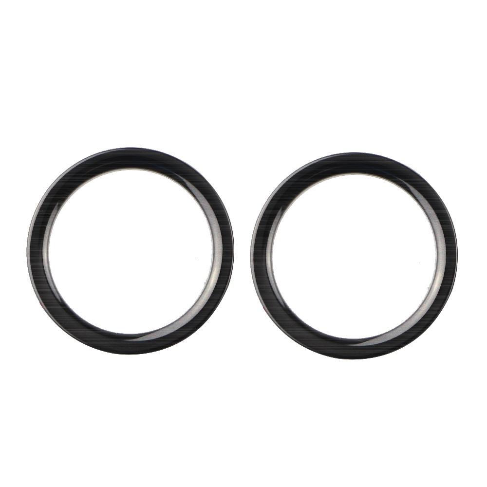 Set 2 Miếng Dán Trang Trí Lỗ Thông Khí Xe Hơi Nissan Kicks 2016-2021 Bằng Thép Không Gỉ