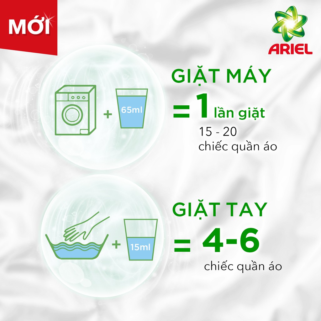 [ GIÁ HỦY DIỆT ]  Nước giặt Ariel dịu nhẹ cho da nhạy cảm túi 2.15kg