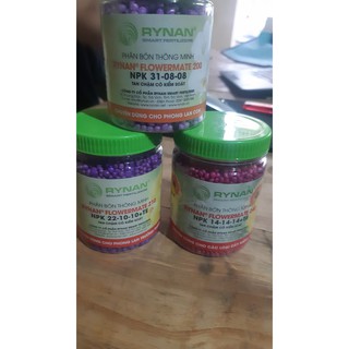 Combo3 Phân bón thông minh Rynan(NPK 14-14-14+TE, NPK 12-12-20+TE,NPK 31-08-08+TE)