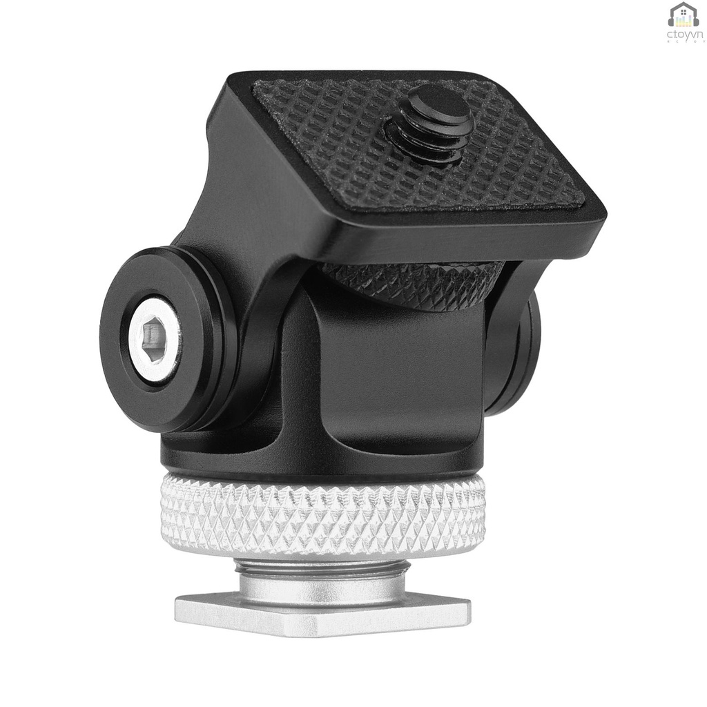 Đầu chuyển đổi Andoer xoay 360 độ với giao diện 1/4 inch cho màn hình đèn LED micro