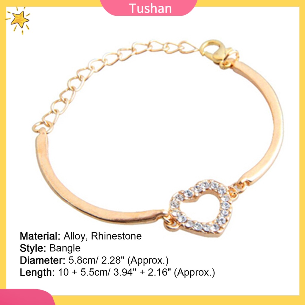 Vòng tay mạ vàng đính đá thời trang cho nữ