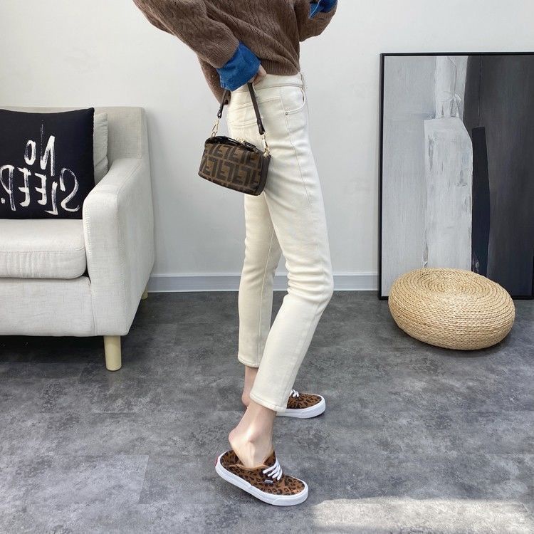 Quần Jean Đen Dài Tới Mắt Cá Chân Eo Cao Lót Lông Cừu Phong Cách Mới Năm 2021 Dành Cho Bạn Nữ